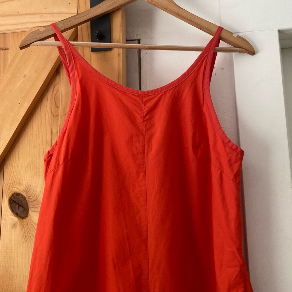 Maeve Anthropologie Orange Chrysanthemum Wide Leg Jumpsuit - Picture 3 of 7